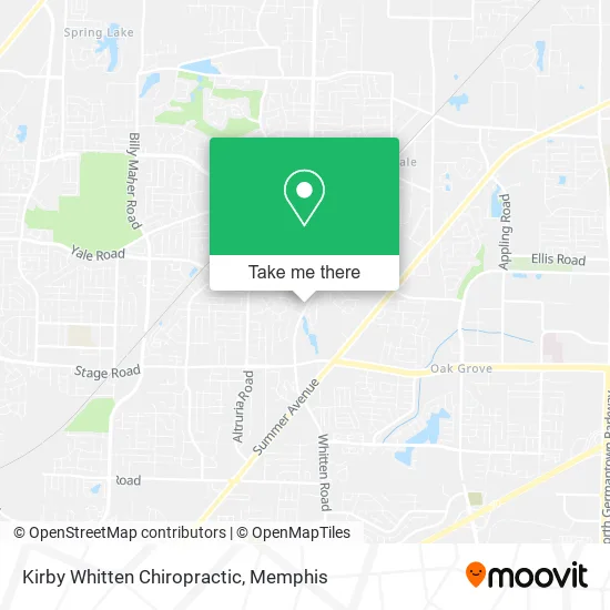 Kirby Whitten Chiropractic map