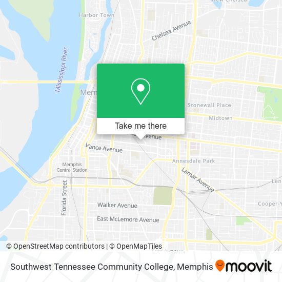 Mapa de Southwest Tennessee Community College