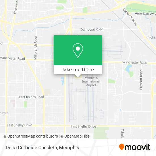 Delta Curbside Check-In map