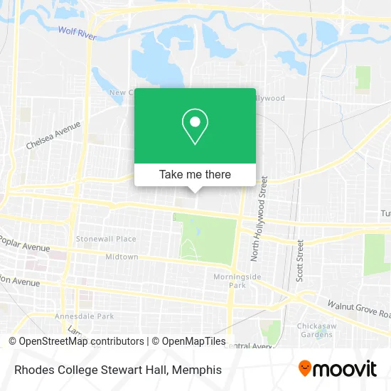 Rhodes College Stewart Hall map