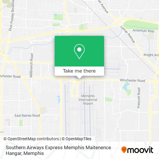 Southern Airways Express Memphis Maitenence Hangar map