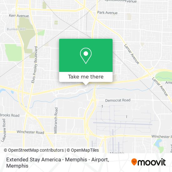 Mapa de Extended Stay America - Memphis - Airport