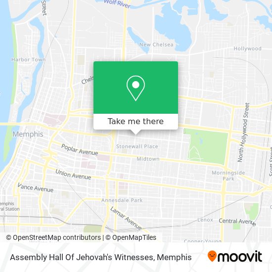 Assembly Hall Of Jehovah's Witnesses map