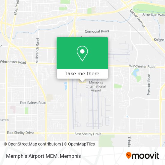 Mapa de Memphis Airport MEM