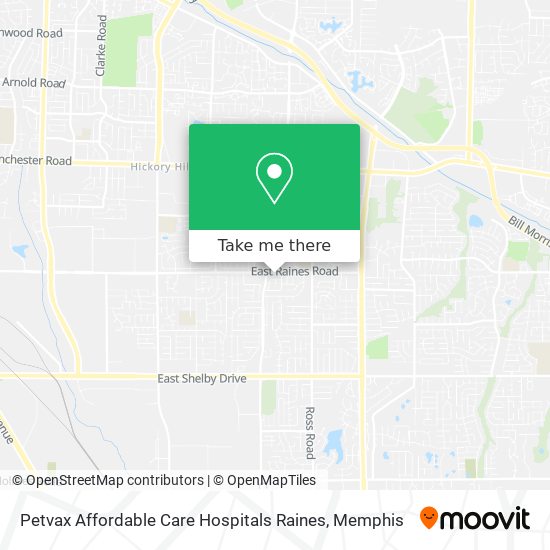 Petvax Affordable Care Hospitals Raines map