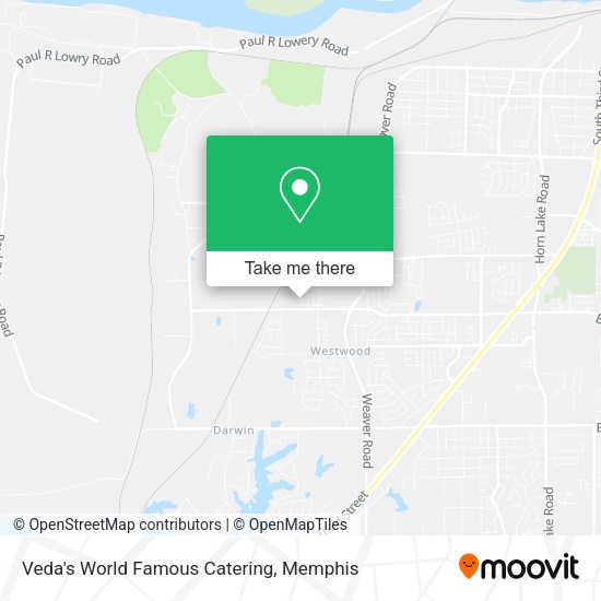 Veda's World Famous Catering map