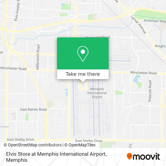 Mapa de Elvis Store at Memphis International Airport