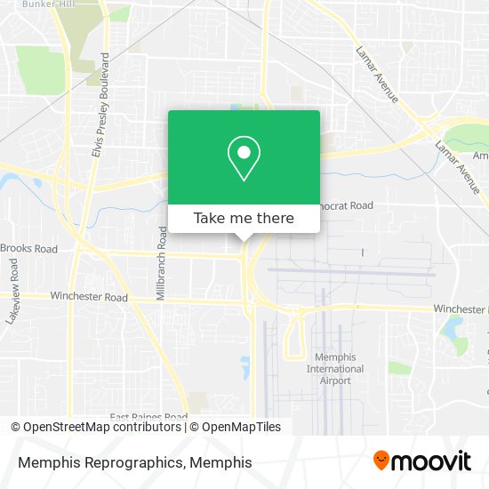 Mapa de Memphis Reprographics