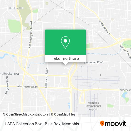Mapa de USPS Collection Box - Blue Box