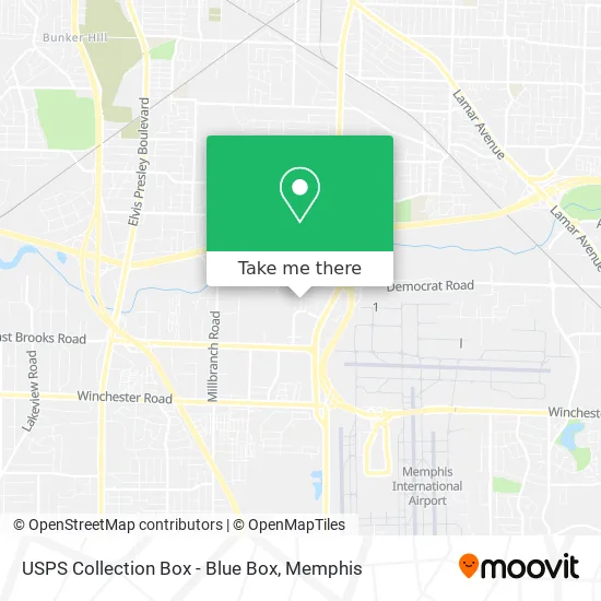 USPS Collection Box - Blue Box map