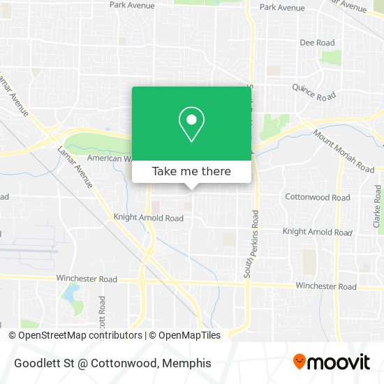Goodlett St @ Cottonwood map