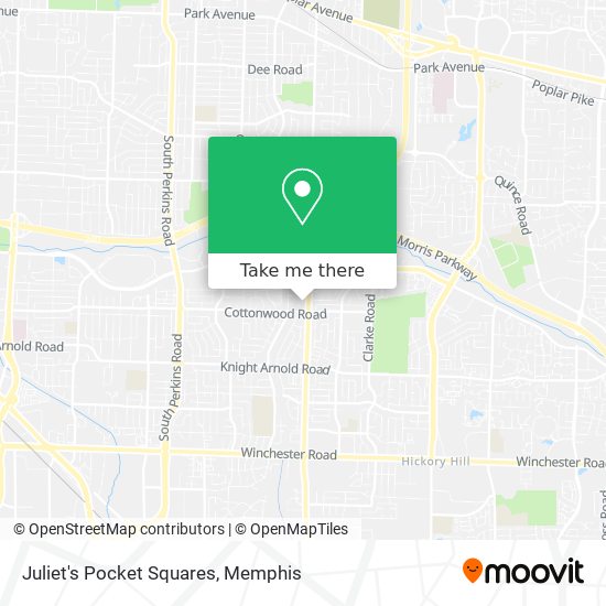 Juliet's Pocket Squares map