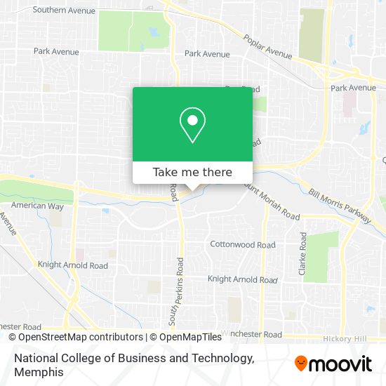 Mapa de National College of Business and Technology