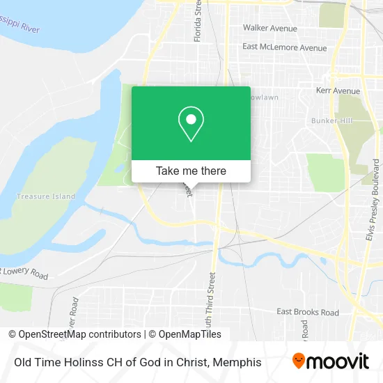 Old Time Holinss CH of God in Christ map