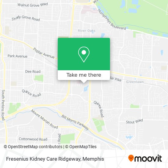 Mapa de Fresenius Kidney Care Ridgeway