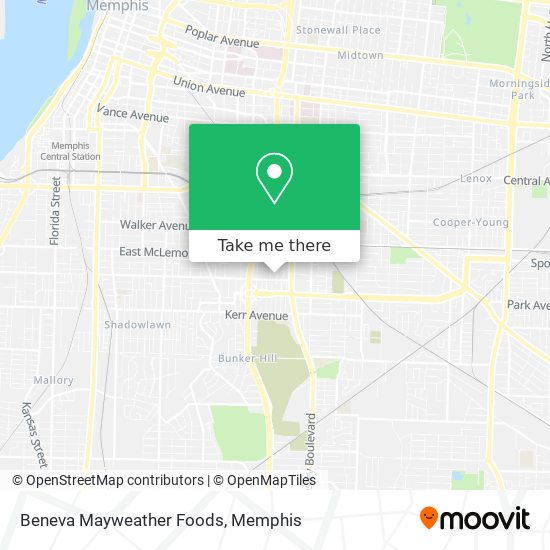 Beneva Mayweather Foods map