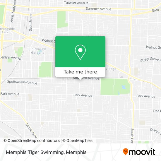 Memphis Tiger Swimming map