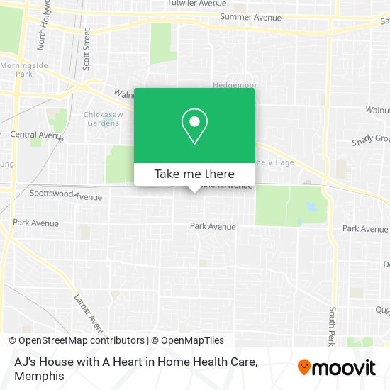 AJ's House with A Heart in Home Health Care map