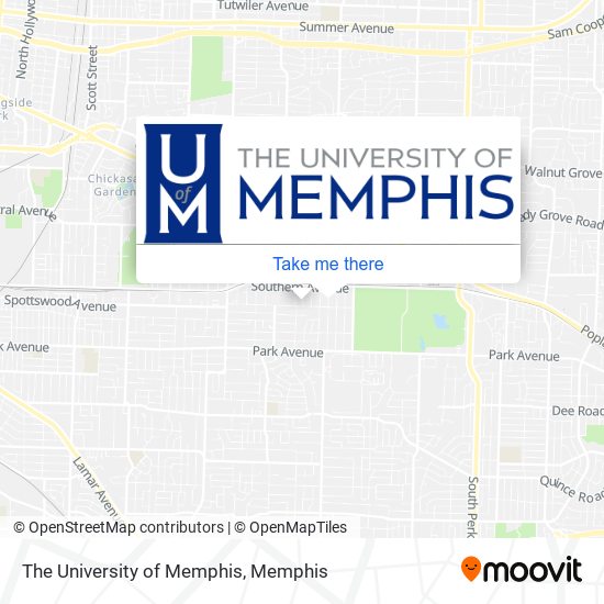 The University of Memphis map