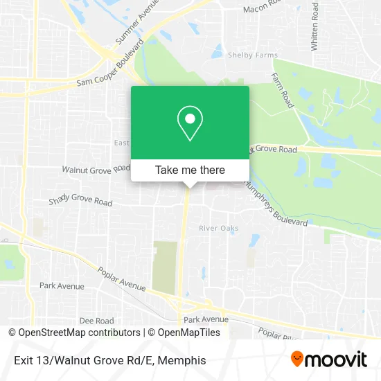 Exit 13/Walnut Grove Rd/E map