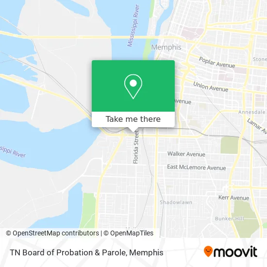 TN Board of Probation & Parole map