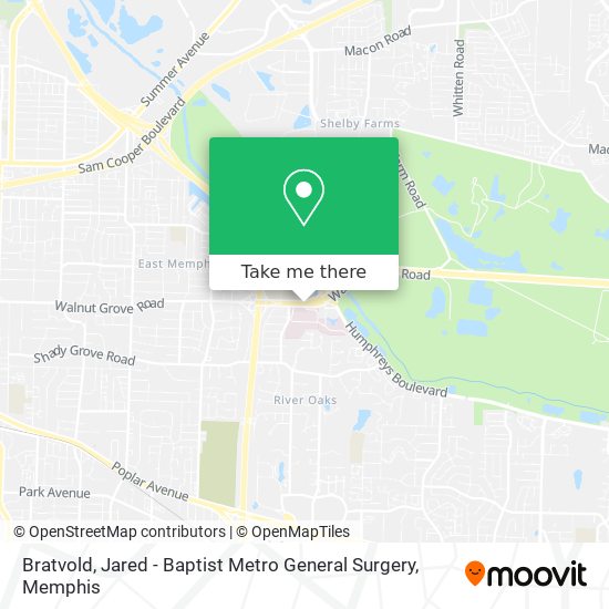 Bratvold, Jared - Baptist Metro General Surgery map