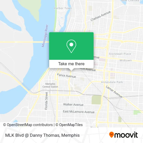Mapa de MLK Blvd @ Danny Thomas