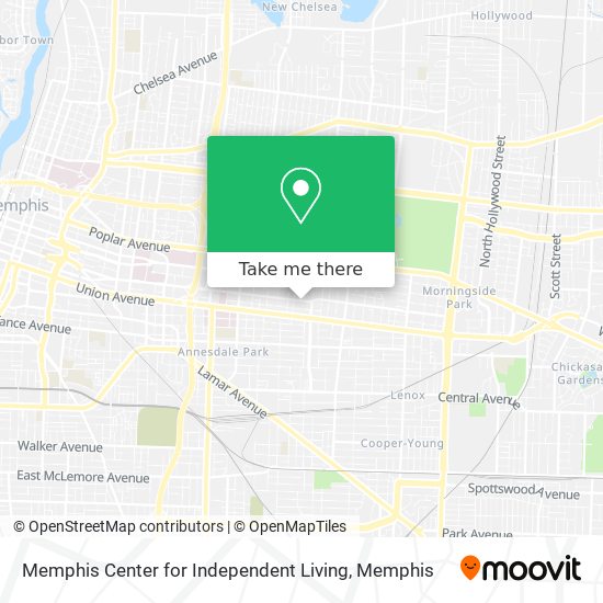 Memphis Center for Independent Living map