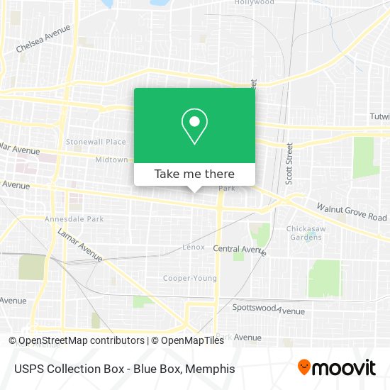 Mapa de USPS Collection Box - Blue Box