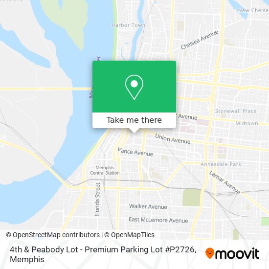 4th & Peabody Lot - Premium Parking Lot #P2726 map