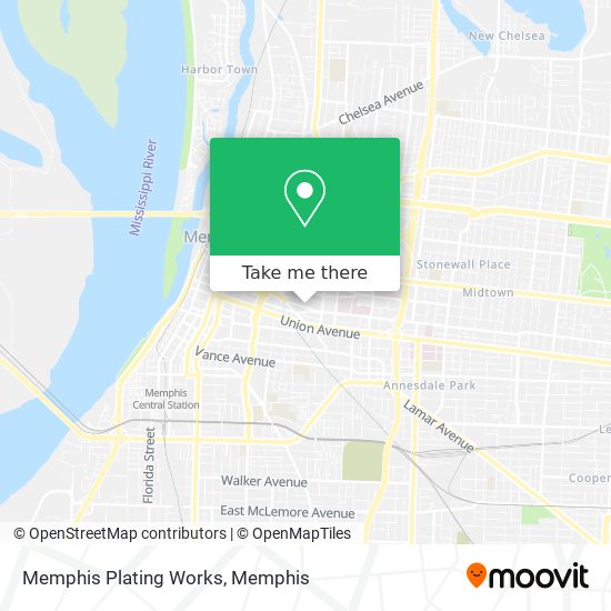 Mapa de Memphis Plating Works