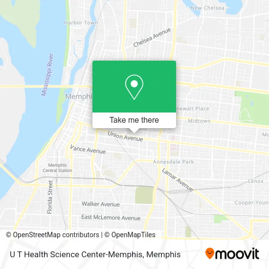 U T Health Science Center-Memphis map