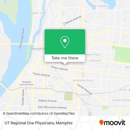 Mapa de UT Regional One Physicians