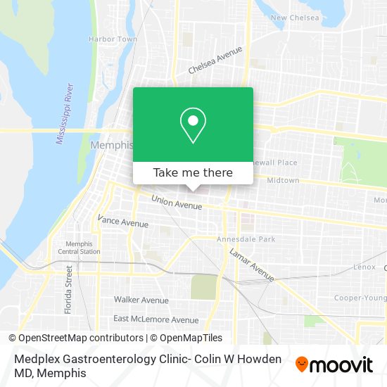 Mapa de Medplex Gastroenterology Clinic- Colin W Howden MD