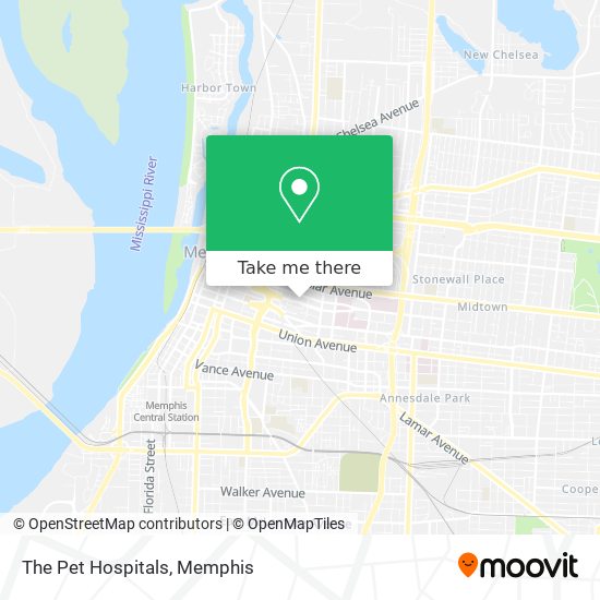 The Pet Hospitals map