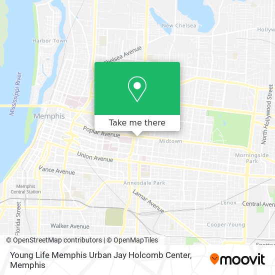 Mapa de Young Life Memphis Urban Jay Holcomb Center