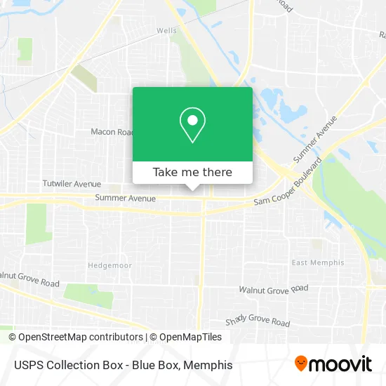 USPS Collection Box - Blue Box map