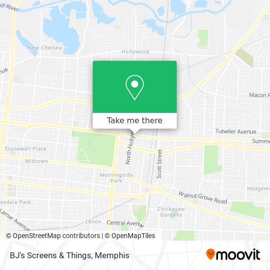 BJ's Screens & Things map