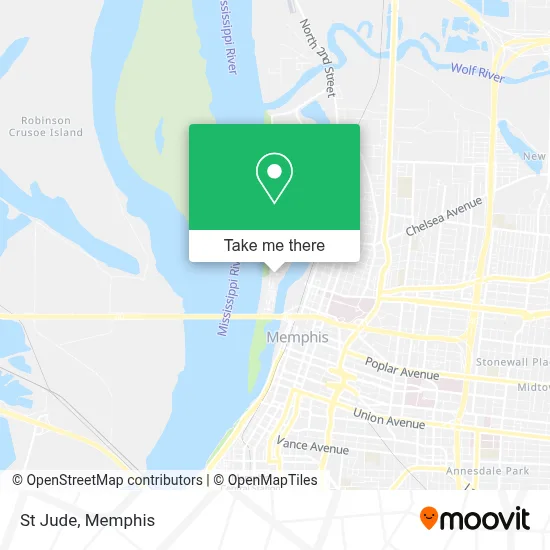 St Jude map