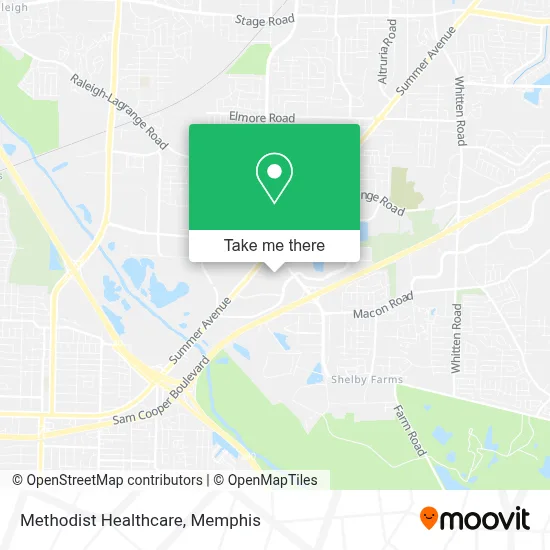 Methodist Healthcare map