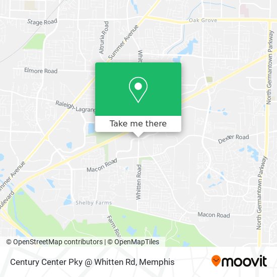 Mapa de Century Center Pky @ Whitten Rd
