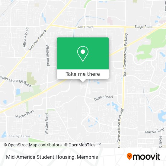 Mid-America Student Housing map