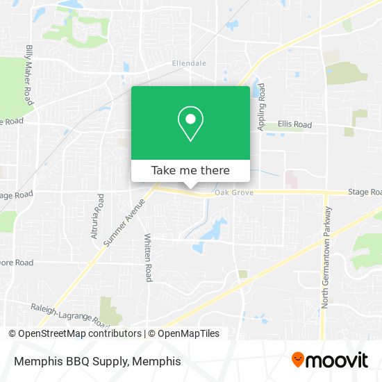 Memphis BBQ Supply map