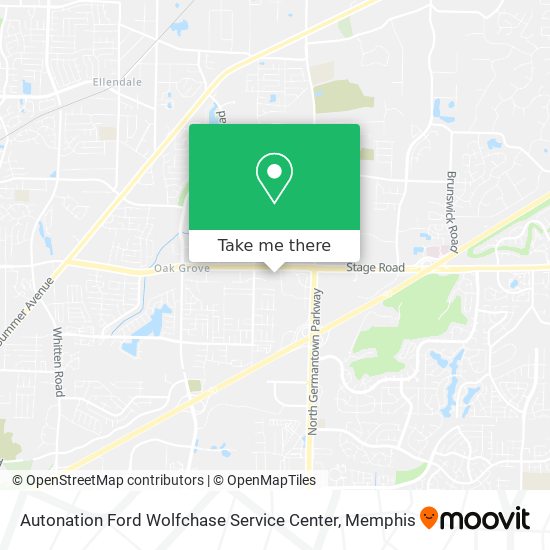 Mapa de Autonation Ford Wolfchase Service Center