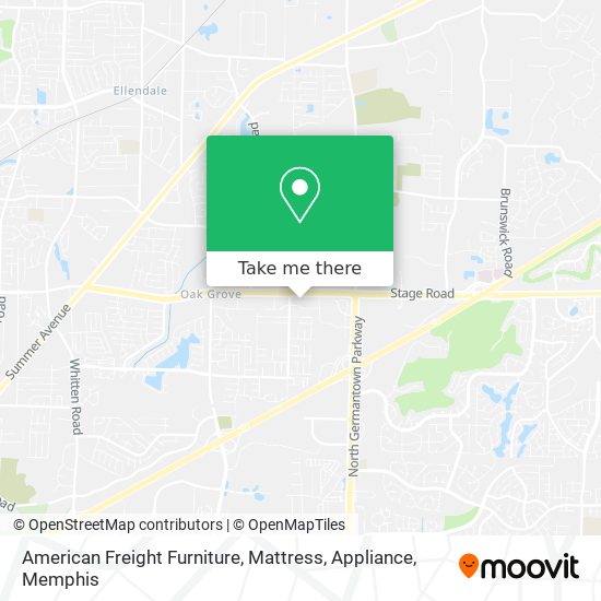 Mapa de American Freight Furniture, Mattress, Appliance