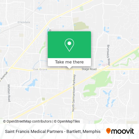 Saint Francis Medical Partners - Bartlett map