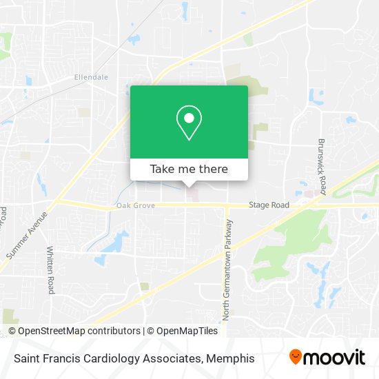 Saint Francis Cardiology Associates map