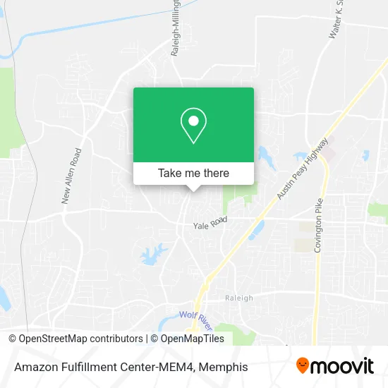 Amazon Fulfillment Center-MEM4 map