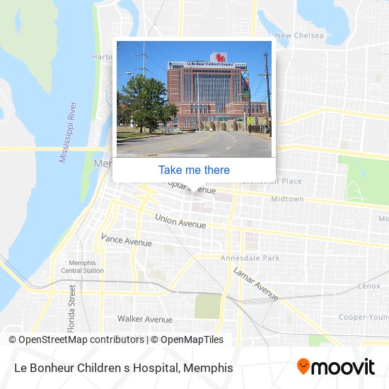 Mapa de Le Bonheur Children s Hospital