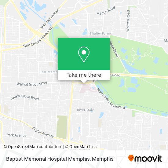 Mapa de Baptist Memorial Hospital Memphis